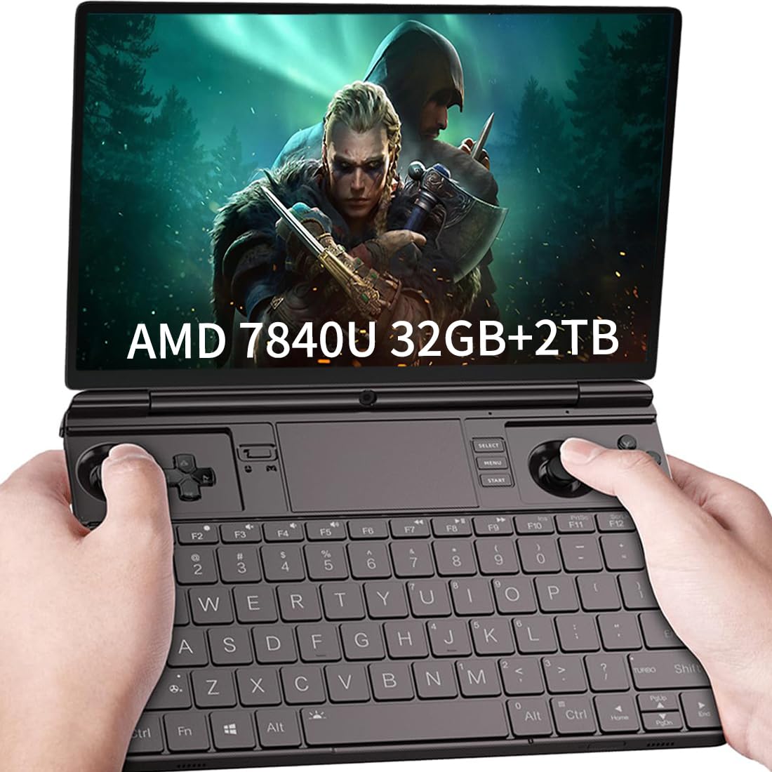 GPD Win Max 2 [AMD Ryzen 7 7840U-32GB+2TB RAM] 10.1 Inches Mini Handheld Win 11 PC Video Game Console Gameplayer 1920X1200 Touchscreen Laptop Tablet PC 2TB M.2 SSD Storage