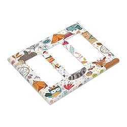 Wpshijia Forest Animals Cute Cartoon Triple Rocker