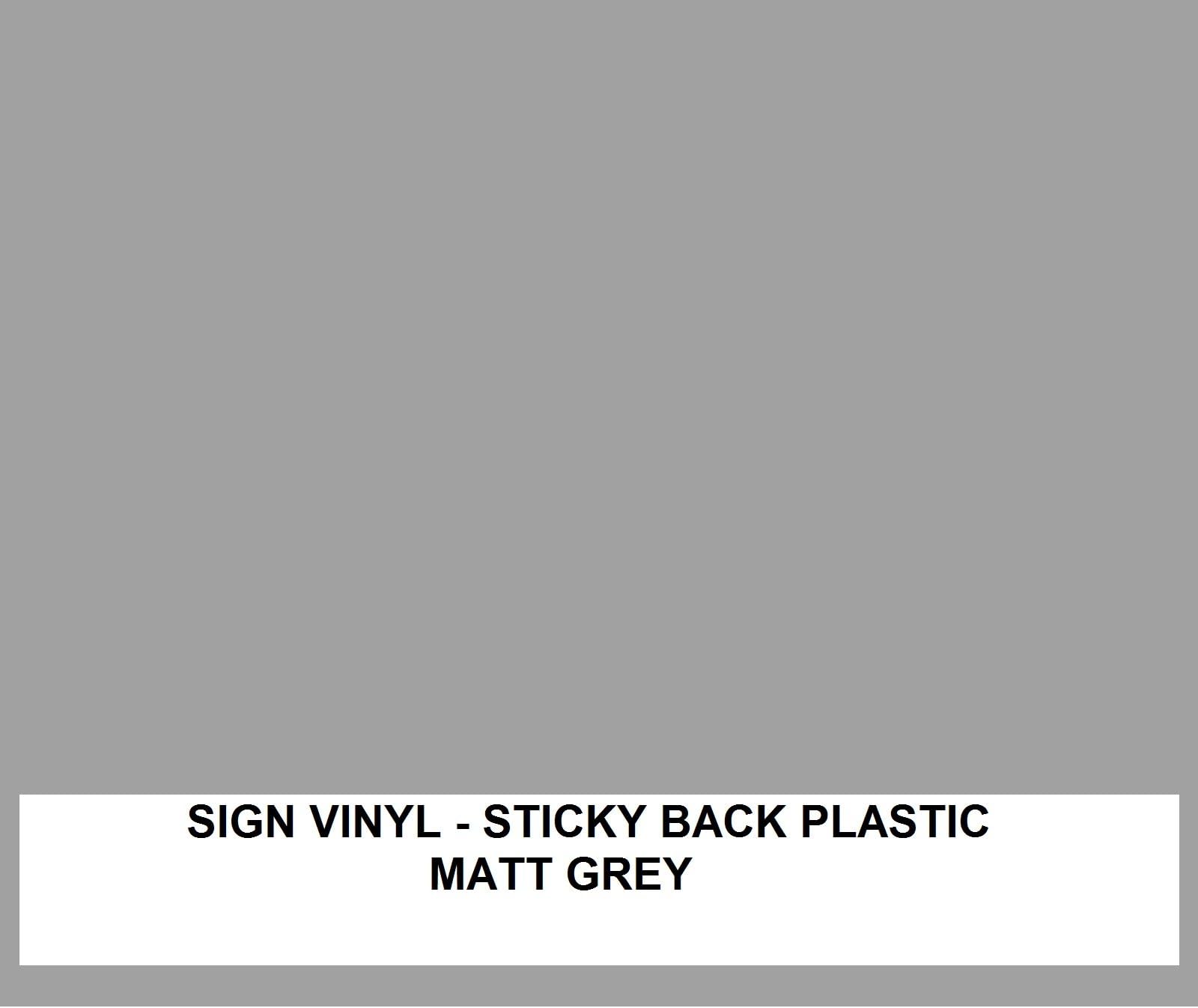 5 Metre x 300MM Roll of MATT GREY Sticky Back Plastic Self Adhesive Vinyl Sign Making Quality. This product is available in 33 colours GLOSS or MATT finish