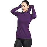 Zengjo Womens Lightweight Hoodie Pullover-Hooded Long Sleeve Running Yoga Workout Tops for Women-Cowl Neck&Thumbhole
