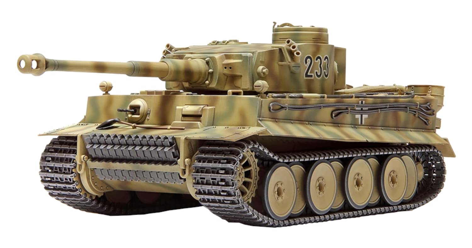 TAMIYA Panzer, 32603 1:48 SdKfz. 181 Tiger I Eastern Frü.Prod. Model Building, Plastic Kit, Crafts, Hobby, Gluing, Plastic Kit, Unpainted, Multicoloured, Small