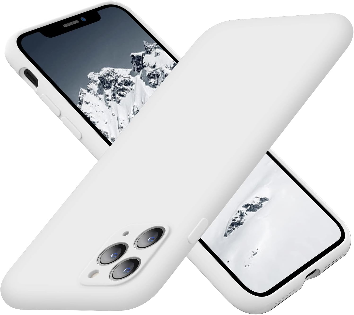 Cordking iPhone Case 11 Pro Max, Silicone Ultra Slim Shockproof Phone Case with Soft Anti-Scratch Microfiber Lining, [Enhanced Camera Protection], 6.5 inch, White