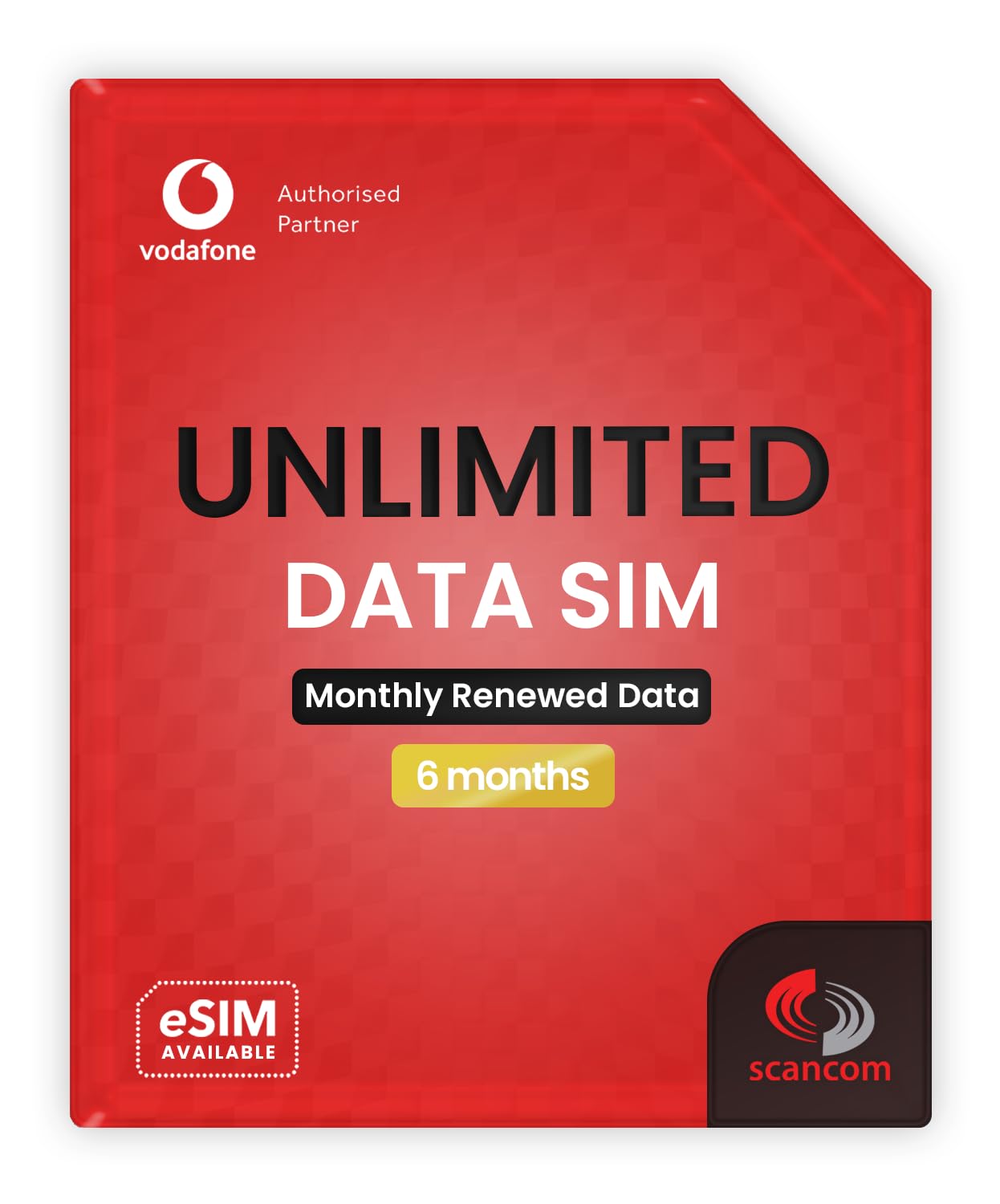 Vodafone Unlimited Data SIM - Preloaded for 6 Months - No Contract - Quick Activation Within 1 Working Day - Mobile Broadband for Routers, Tablets & Phones