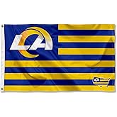 Los Angeles Rams USA American Nation Stripes 3x5 Grommet Flag