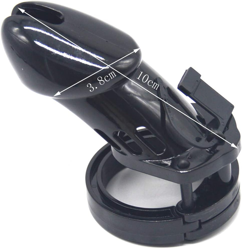 Silicone Equipment Control cage with 5 Rings, Long (Black)
