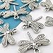 NP Supplies BULK 20 Antique Silver Dragonfly Charms 20 x 21mm (NS683)