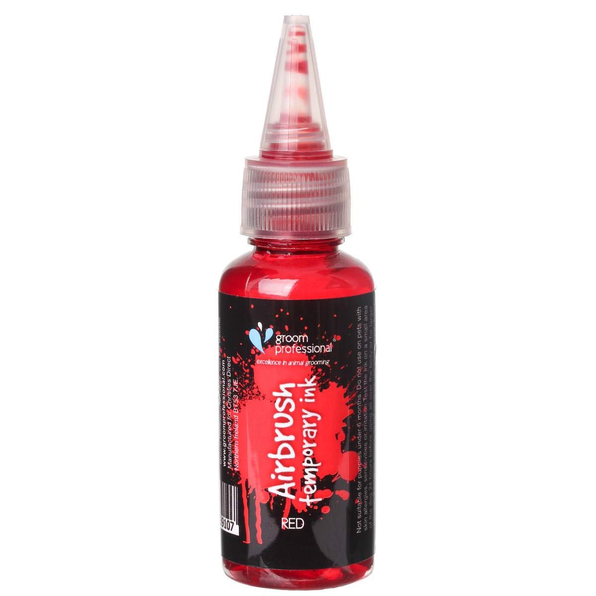 Groom Professional Creative Airbrush Temporary Ink, 30 ml, Red โ image 1