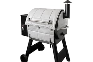 UNIDANHO Grill Insulated Blanket for Traeger Pro 22 575 Smoker Cover Ironwood 650 Lil' Tex Elite Thermal Insulation BAC626 Replacement Parts Insulator Wood Pellet Grills BBQ Winter Accessory