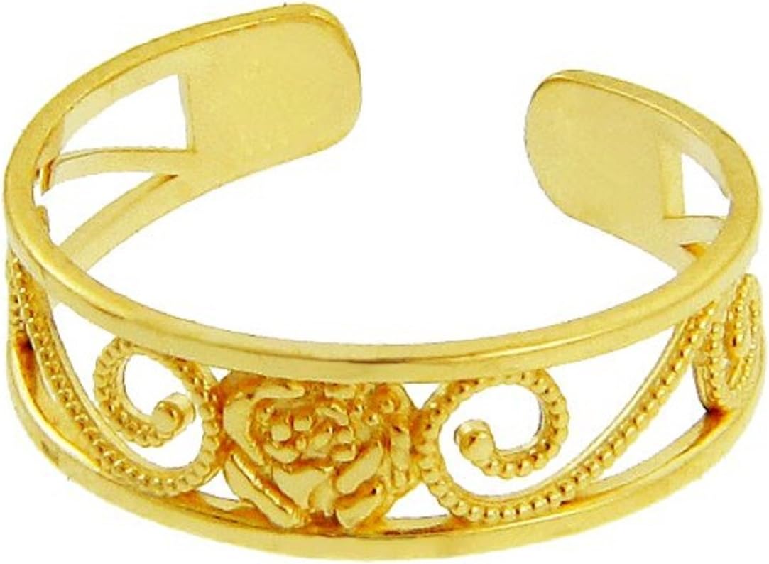 Yellow Gold Rose Toe Ring