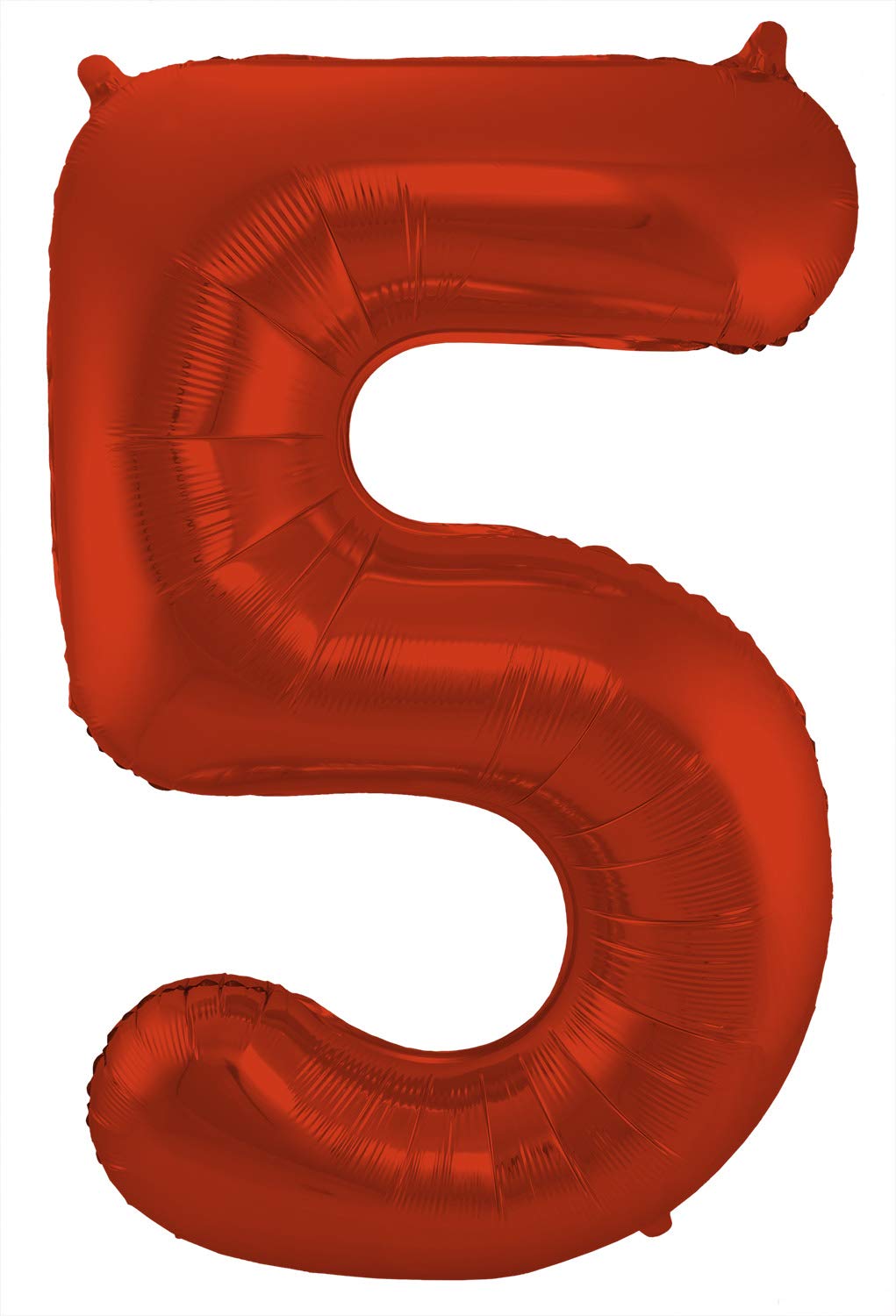 Folat - Foil Balloon Number 5 Red Metallic Matt - 86 cm