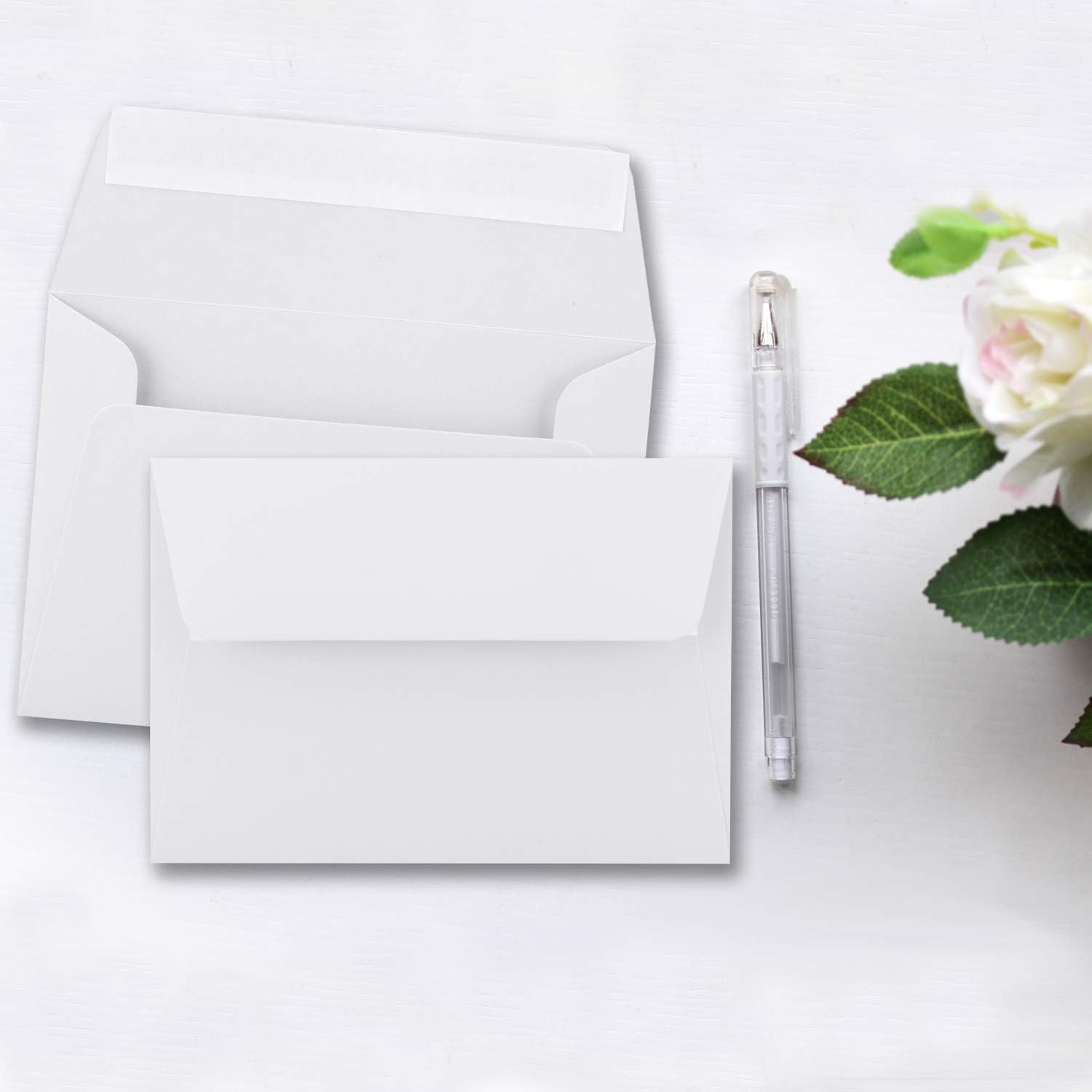 Neuser colourful envelopes B6 175 x 125 mm, adhesive sealing, 50 Umschläge brilliant white, 10 Bright white, 50 envelopes - Image 3