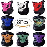 GAOGE Motorcycle Face Mask,Skull Bandana Mask,Dust-proof Windproof Motorcycle Bicycle Bike Face Mask for Cycling, Hiking, Camping, Climbing, Fishing, Hunting, Motorcycling,Camping 8 Pack