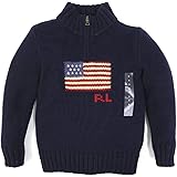 (ポロ ラルフローレン) POLO Ralph Lauren ボーイズ (2-7) ハーフジップ アメリカ国旗 セーター 0102602 [並行輸入品]
