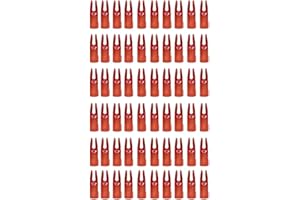 SDCYOW 60 Pack Archery Arrows Nocks Glue On 7mm Arrow Shaft Plastic Nocks Replacement Arrow Tail for DIY Hunting Arrows Recurve Bow Compound Bow