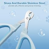 Euqvunn Cat Nail Clippers Safe Positioning Hole Ergonomic Handle Blue view 5