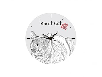 Artdog Ltd Korat Cat Freestanding Mdf Floor Clock With An Image