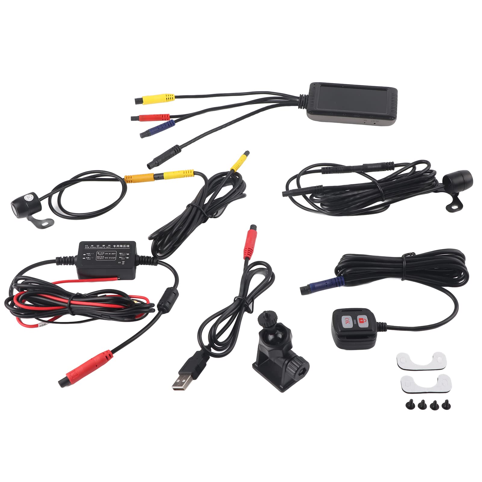 Tbest Motorcycle Camera Front And Rear, Waterproof Dash Cam And On-Board Dvr