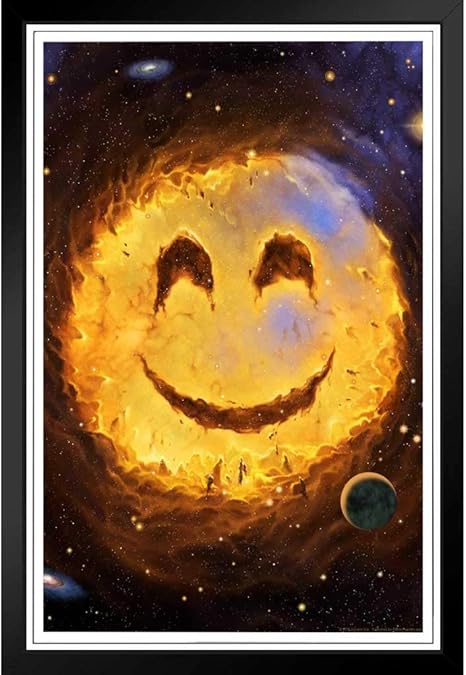 Amazon Co Jp ぶら下げ絵画 ヨーロッパとアメリカのスタイル壁画 ギャラクシースマイルハッピーフェイスヴィンセント 装飾美術の 絵画 28x23cm ホーム キッチン