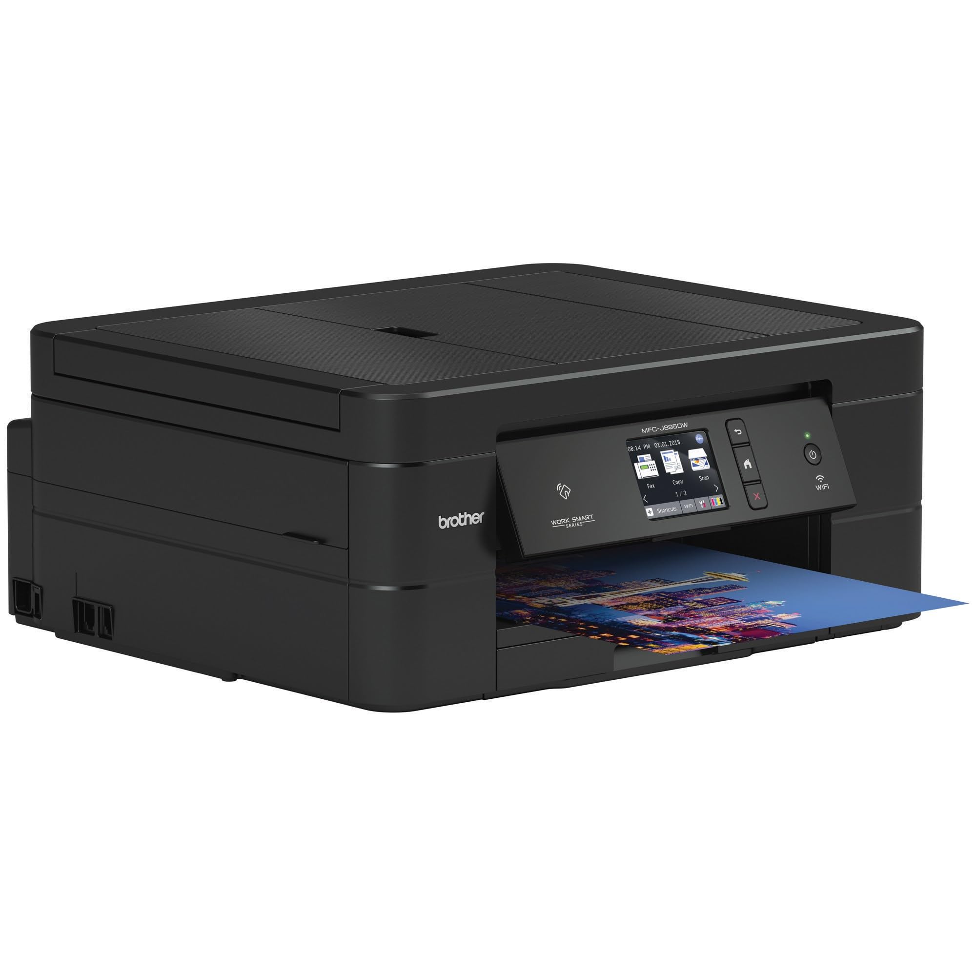 Brother Wireless All-In-One Inkjet Printer, MFC-J895DW, Multi-Function Color , Duplex Printing, NFC One Touch to Connect Mobile Printing, Amazon Dash Replenishment Enabled