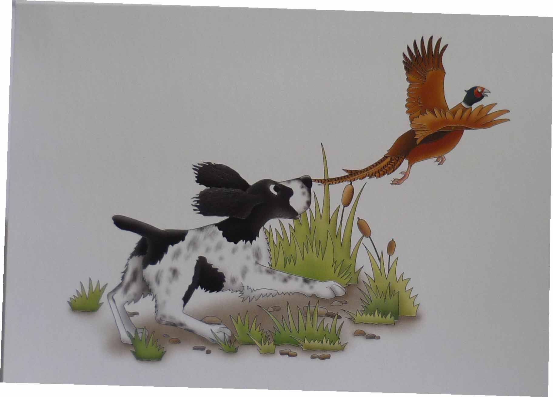 Springer Spaniel (black and white) Notecards (pack of 10)