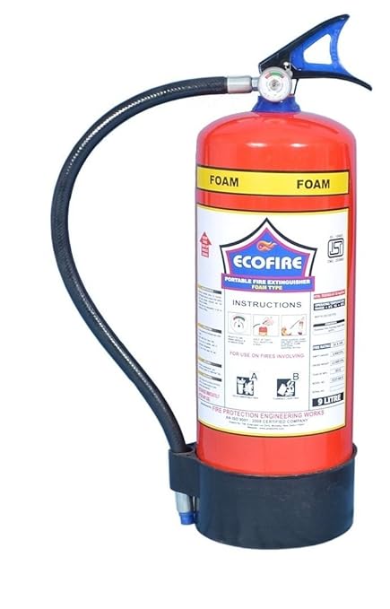 Eco Fire Steel M/Foam Stored Pressure Types Fire-Extinguisher (Red and Black, 9kg)