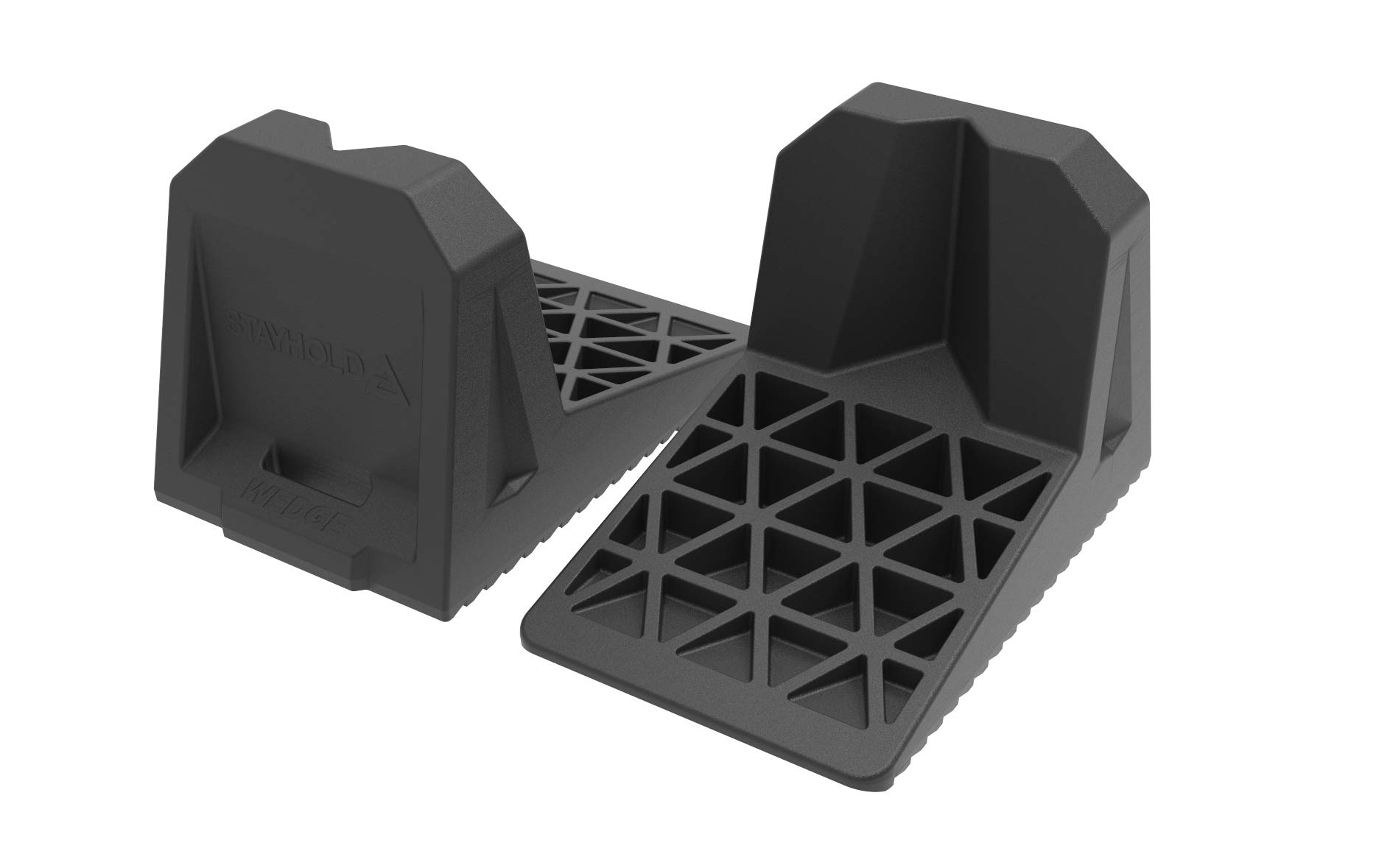 STAYHOLD® Wedge Cargo Holder , Heavy Duty Cargo Holder , Made Using Recycled Rubber , Grips to Cargo Liner, Carpet, Wood, Metal, Cars, Trucks, SUV, Minivan and Boats, Size S 2 x Wedge Cargo Holder 1 x Tether