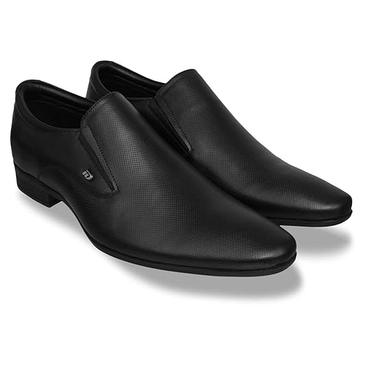 Buy ID Men's Genuine Leather Formal Shoes (Black) at Amazon.in