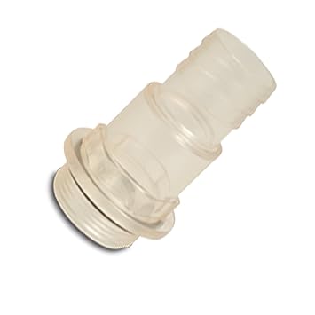 Schauglas transparent Schlauchtülle Pumpenanschluss Poolschlauch 1 1/2' Aussengewinde auf 38 mm