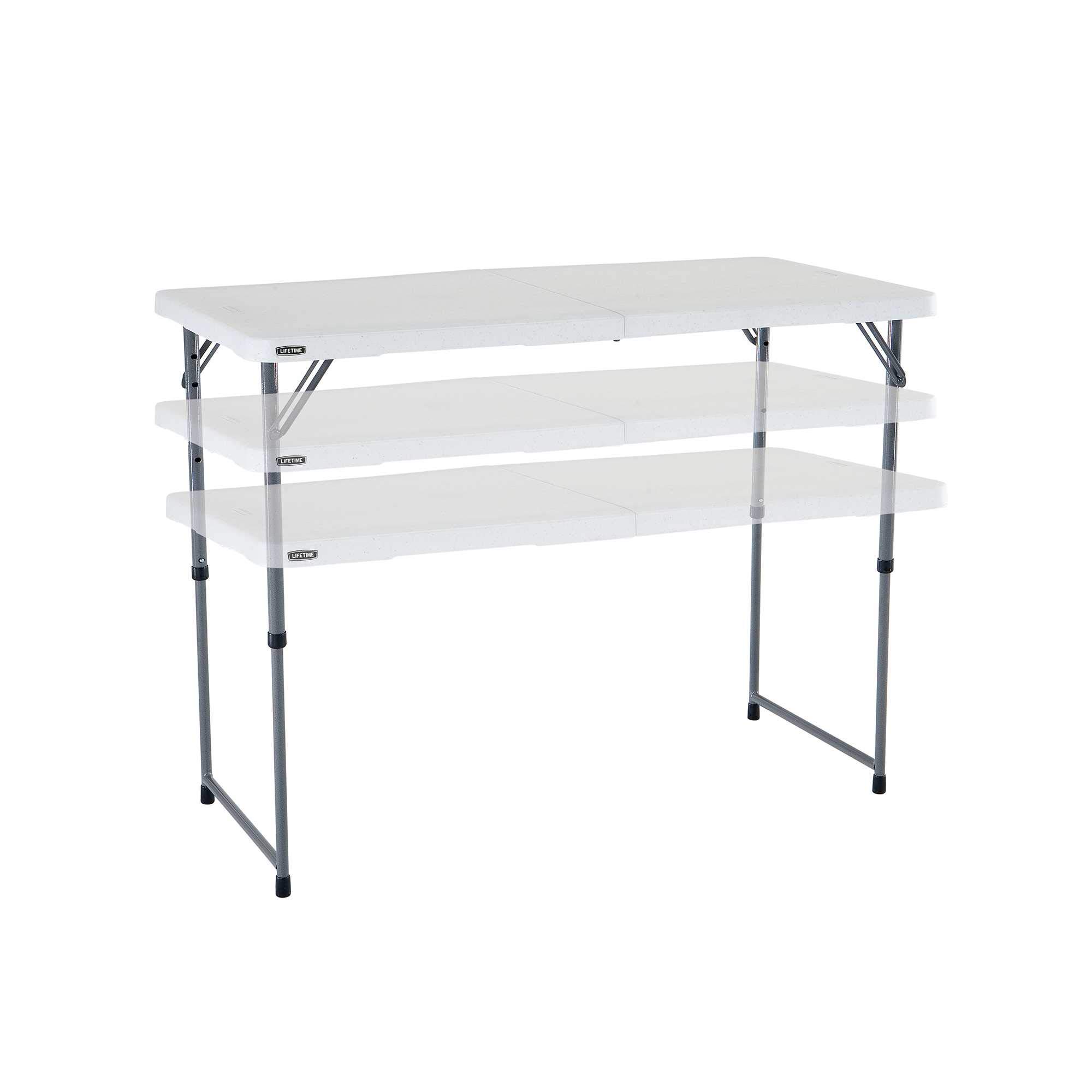 Lifetime Adjustable Folding Utility Table Gifts Guider
