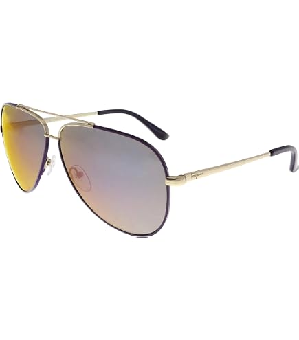 NWT Salvatore Ferragamo SF131S Light Gold Aviator 60mm Sunglasses Salvatore Ferragamo Aviator Sunglasses SF131S - Shiny Brown  main image 4