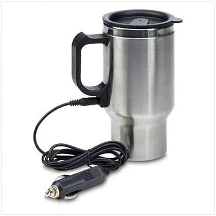 VDNSI 12V Car Charging Electric Kettle Stainless Steel Travel Coffee Mug Cup Heated Thermos 450ml