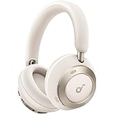 Soundcore Space One Pro by Anker, Adaptive Active Noise Cancelling Headphones Driven by 6 Mics, Super Foldable Design, 60H Lossless Audio, Ultra-Fast Charging, Hi-Res Wireless Audio(Renewed)