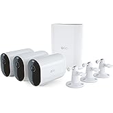 Arlo Pro 5S XL Spotlight Security Camera 2K HDR | Indoor/Outdoor | Band Wi-Fi Connects to Strongest Network | Longer Battery Life, 12X Zoom, Color Night Vision, 2-Way Audio - White, 3 Pack