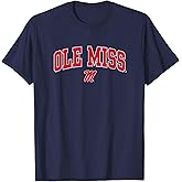 Mississippi Ole Miss Rebels Arch Over Navy T-Shirt Small