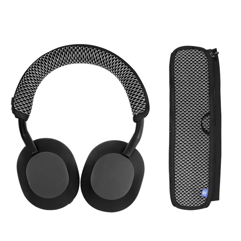 Headband Cover Protector for Sony WH-1000XM5 Headphone, Zipper Headset Headband Cushion Pad Replacement with Lanyard Loop (Striped)