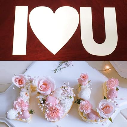 Amazon Com Creative Number Letter Love Heart Shape Cake