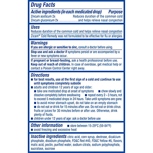 ZICAM COLD REMEDY ZINC MEDICATED FRUIT DROPS, ULTIMATE ORANGE, 25 COUNT (PACK OF 1)