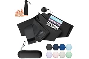 Lilac Travel Compact Mini Umbrella for Rain， Lightweight UPF50+ UV Sun Protection, Portable Pocket-Sized small Easy Use for W