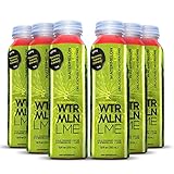 Cold Pressed Watermelon Juice With Organic Lime (WTRMLN LME) - Deliciously Hydrating 100% Fresh Fruit Juice, Pulp-Free, Natural Drink With No Added Sugar or Water, 6 Pack, 12 Ounce Bottle