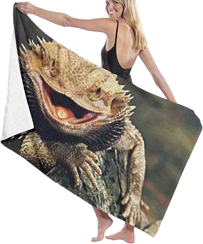 Bearded Dragon Lizards Unisex Beach Towel Home Bath Towels