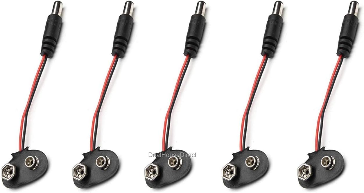 PP3 9V Battery Clip Cable to DC Plug