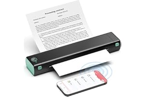 Itari M08F Portable Printer Wireless Travel - Thermal Mobile Printer for Phone & Laptop, Bluetooth Mini Compact Small Inkless Printer for Vehicle Home Use School Office, 8.5" X 11" Thermal Paper