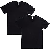 American Apparel Unisex-Adult CVC V-Neck T-Shirt, Style G2006cvc, 2-Pack