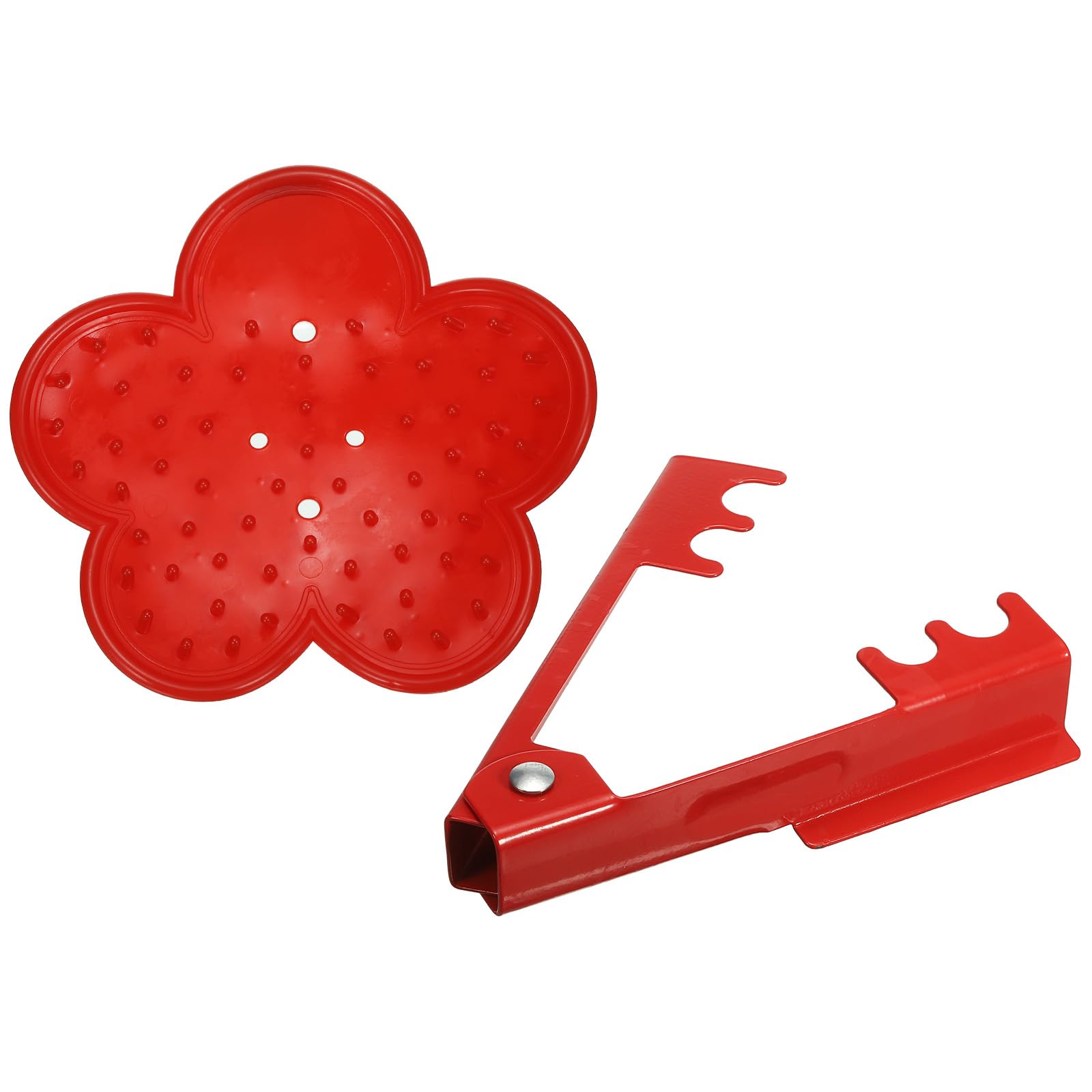 PATIKIL Rose Stem Leaf Thorn Stripper, 2Pcs/1Set Rose Thorn Stripper Remover Tool Leaf Stripping Tool for Gardening Flower Arrangement, Red