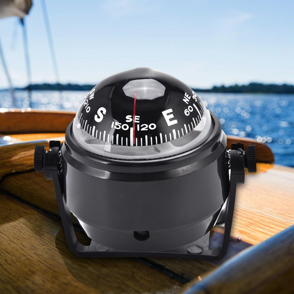 Vbestlife LED Ball Compass Outdoor High Precision Car Boat Marine Military Digital Magnetic Adjustable Compass : Sports & Outdoors