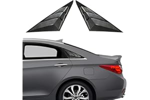 XYHGM for Hyundai Sonata 2011 2012 2013 2014 Window Louvers Rear Side Window Louvers Air Vent Scoop Shades Cover Blinds Trim Exterior Accessories 2PCS(Carbon Fiber)