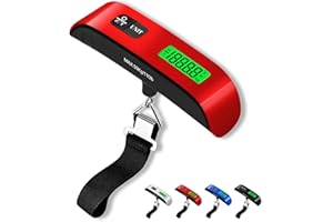 SOYOK Luggage Scale, 110lb Luggage Weight Scale with 4 Unit Switching Functions&LED Display, Luggage Scale Travel Digital for Weighing Luggage, Backpacks, Packages and Markets(Red)