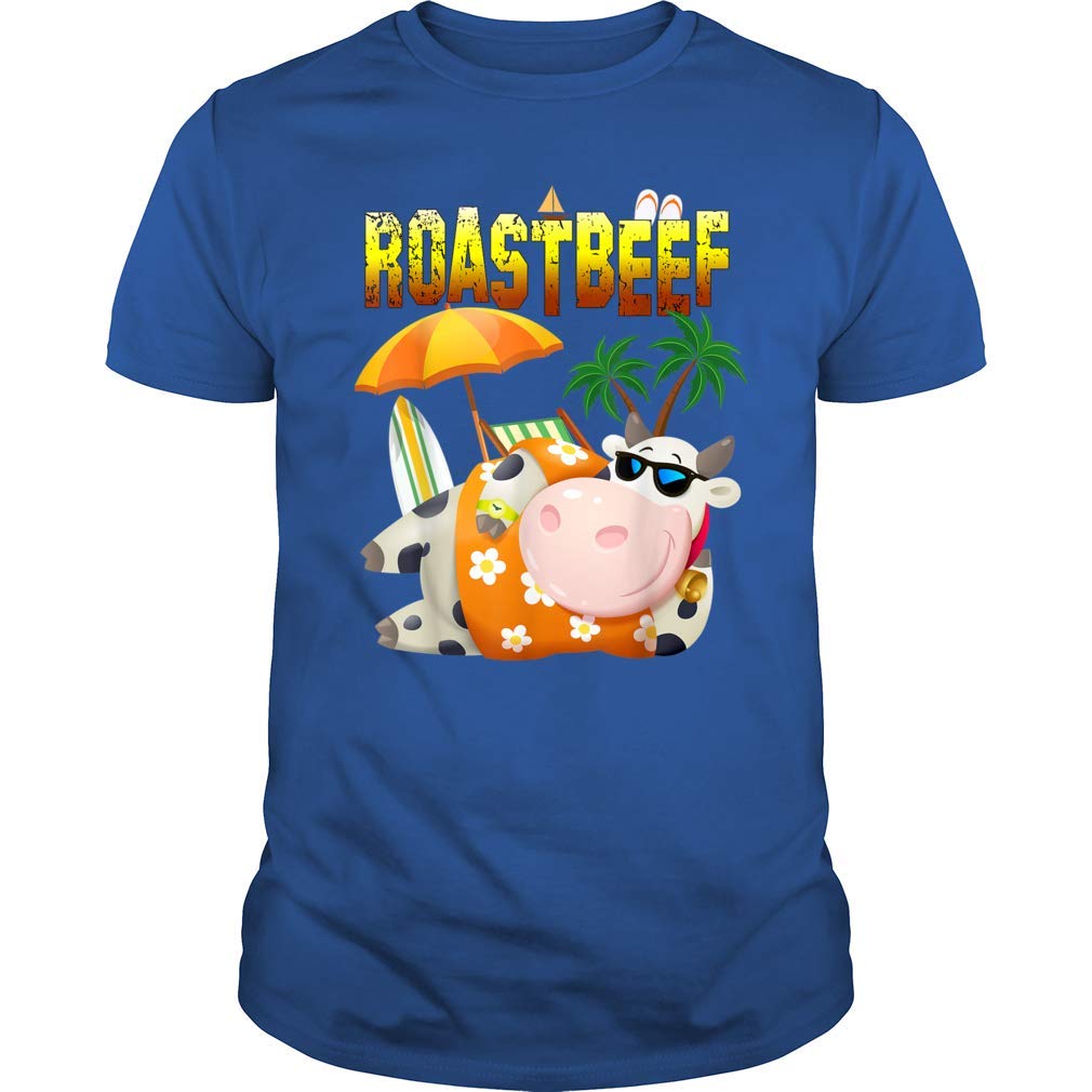 Roastbeef Shirt Cow On Sun Tee Roast Beef Tee Beach Beef Funny T Shirt