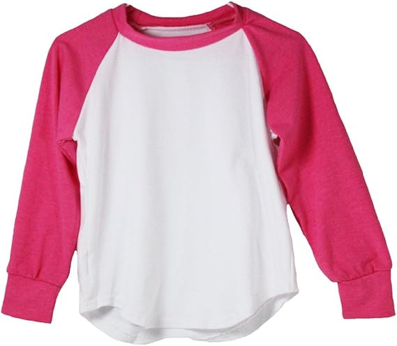 pink and white raglan shirt