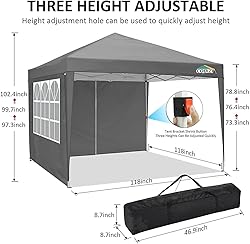 COBIZI 10x10 Pop up Canopy Tent Protable Canopy